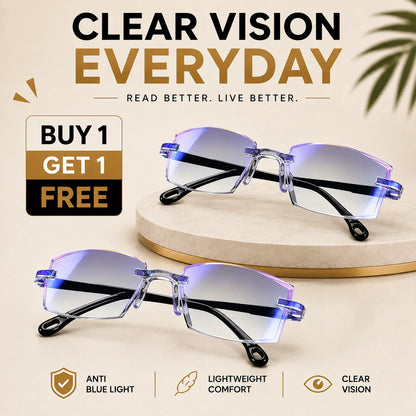 Buy 1 Get 1 Free - Rimless One Power Reading Glasses