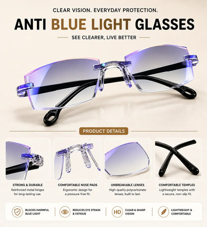 Buy 1 Get 1 Free - Rimless One Power Reading Glasses