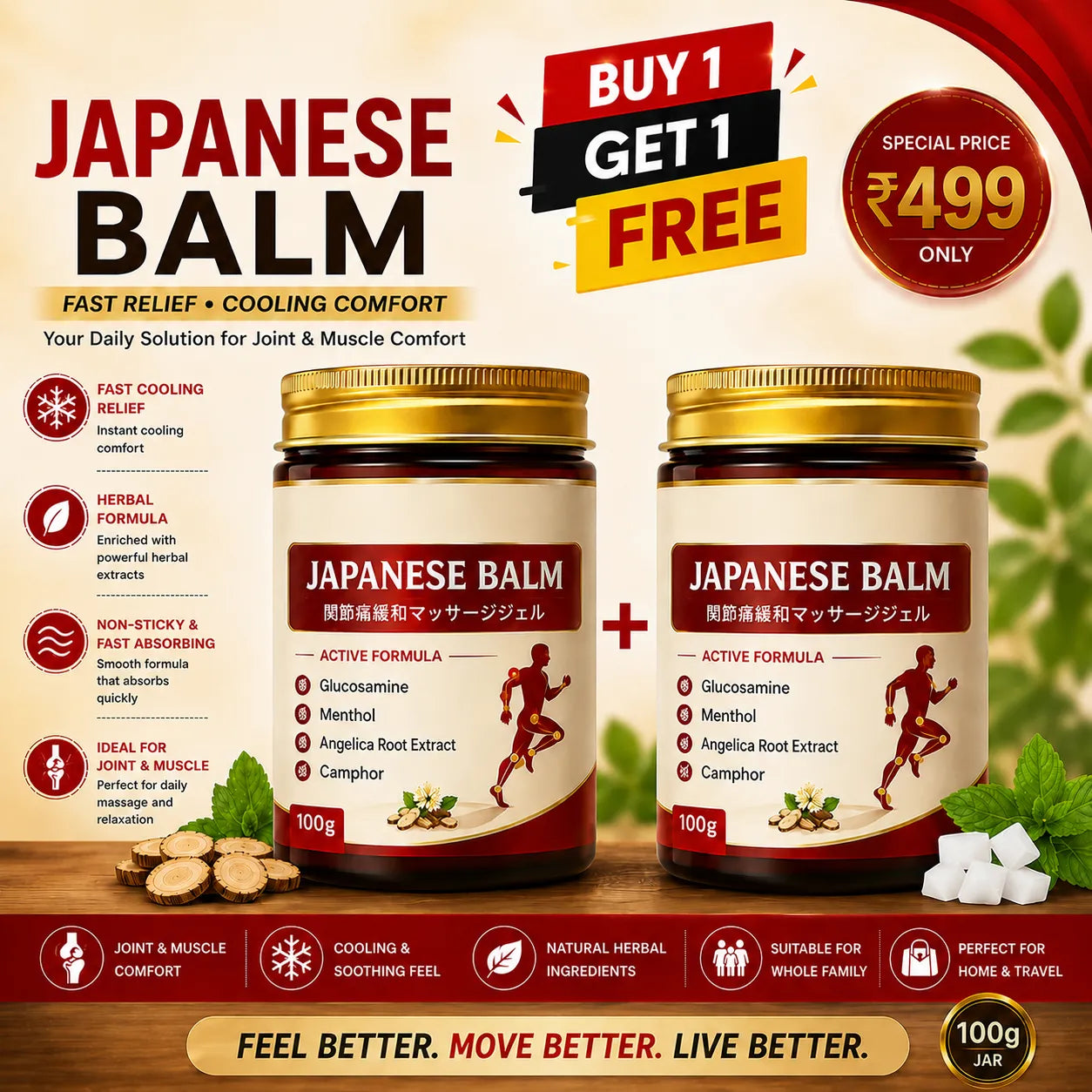 Japanese Instant Pain Relief Soothing Massage Gel (BUY 1 GET 1 FREE)
